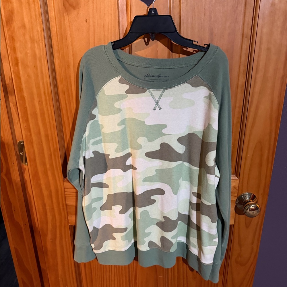 Eddie Bauer Olive Green Legendwash Top